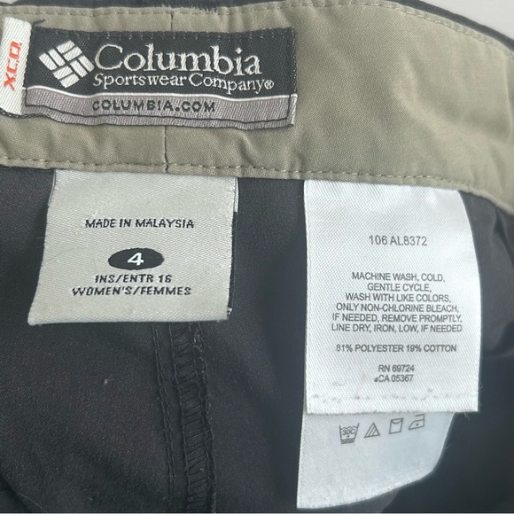 Columbia XCO Women's Hiking Capri Bermuda Short/ Black Size 4 - Picture 3 of 10